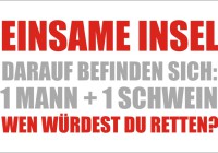 Mann + Schwein + Insel