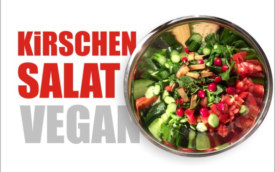 rucola kirsch salat mangoessig vegan