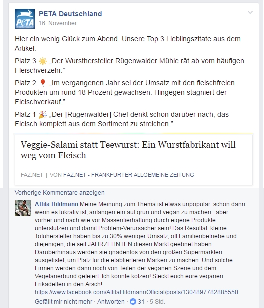 vegetarisch ist das Beste attila hildmann
