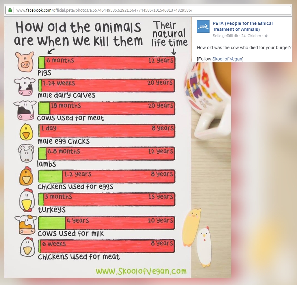 wie lange leben tiere wenn wir sie nicht essen würden ?