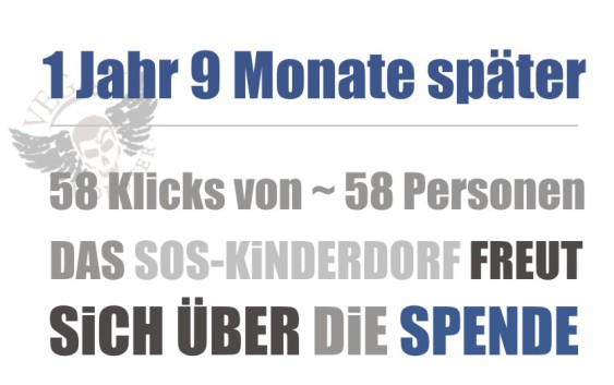 SOS Kinderdorf Spende VEgan Geld