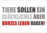 Tiere sollen glücklich und kurz leben